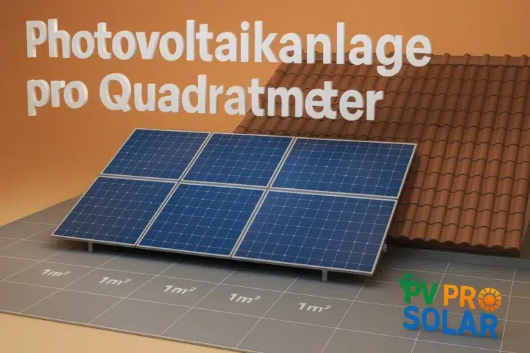 Photovoltaikanlage pro quadratmeter