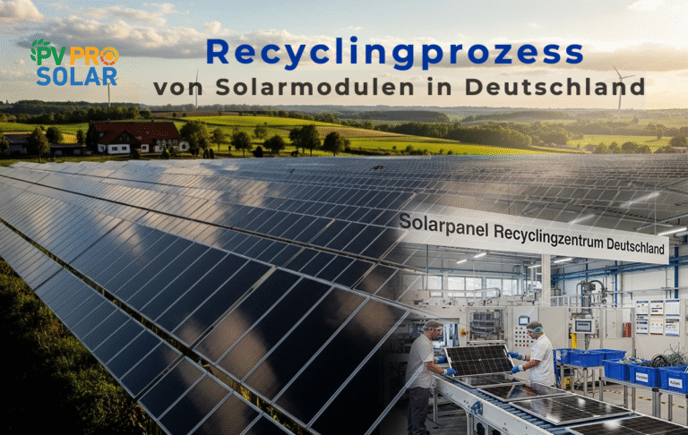 Recyclingprozess von Solarmodulen in Deutschland