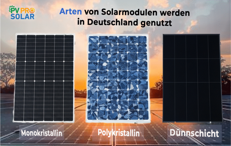 Arten von Solarmodulen werden in Deutschland genutzt