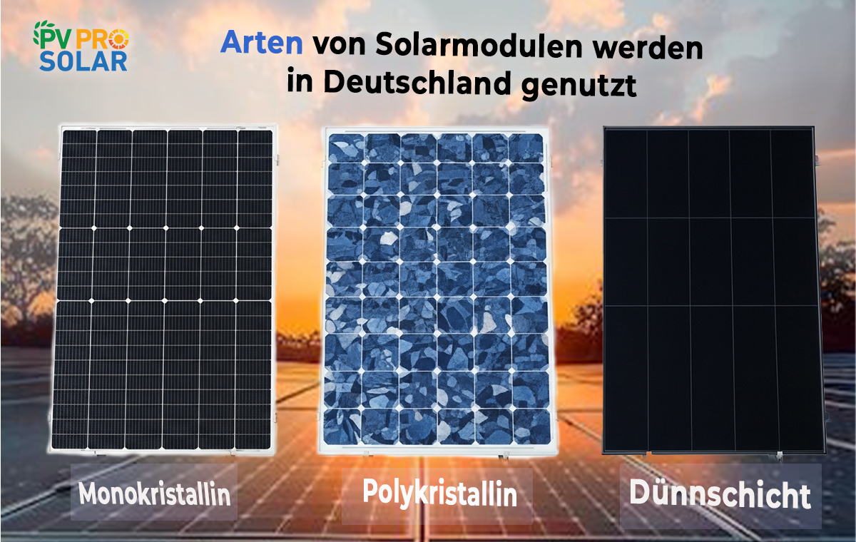 Arten von Solarmodulen werden in Deutschland genutzt